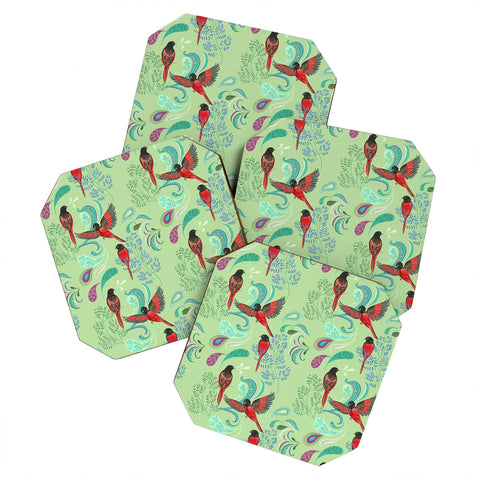 Pimlada Phuapradit Scarlet Minivet Coaster Set