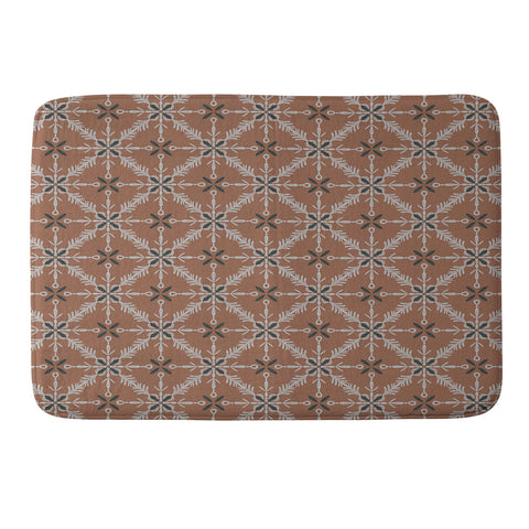 Pimlada Phuapradit Snowflake tile 1 Memory Foam Bath Mat