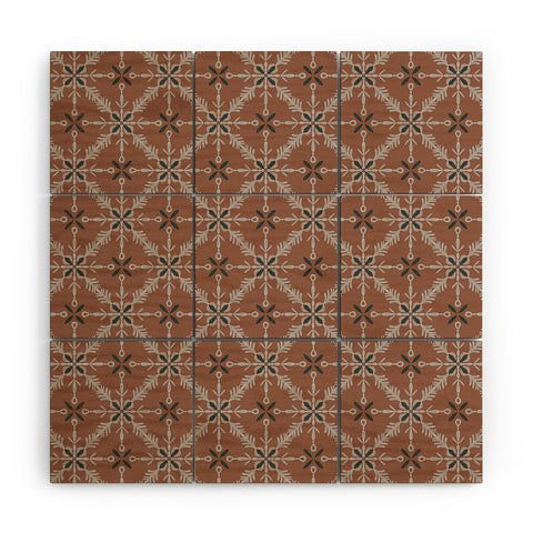 Pimlada Phuapradit Snowflake tile 1 Wood Wall Mural