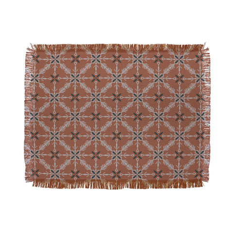 Pimlada Phuapradit Snowflake tile 1 Throw Blanket