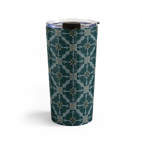Pimlada Phuapradit Snowflake tile 2 Travel Mug