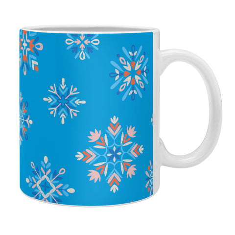 Pimlada Phuapradit Snowflakes Blue Coffee Mug