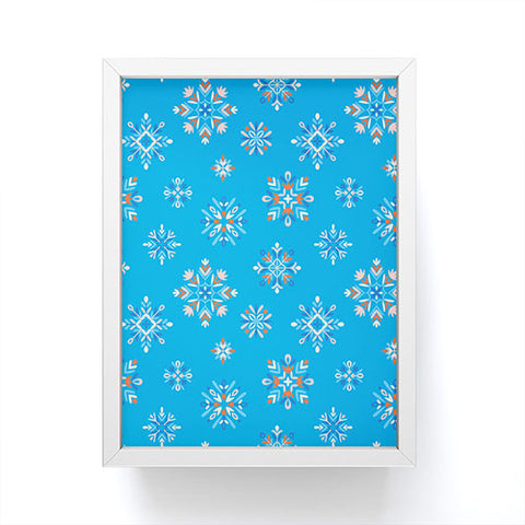 Pimlada Phuapradit Snowflakes Blue Framed Mini Art Print