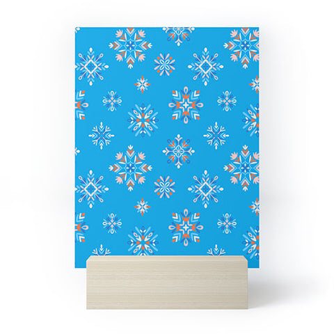 Pimlada Phuapradit Snowflakes Blue Mini Art Print