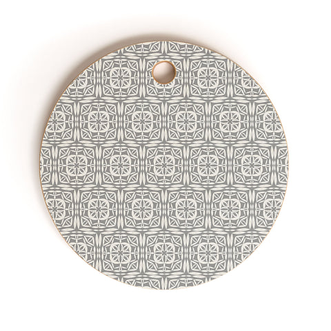 Pimlada Phuapradit Square lace Ivory grey Cutting Board Round