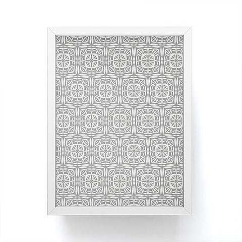 Pimlada Phuapradit Square lace Ivory grey Framed Mini Art Print