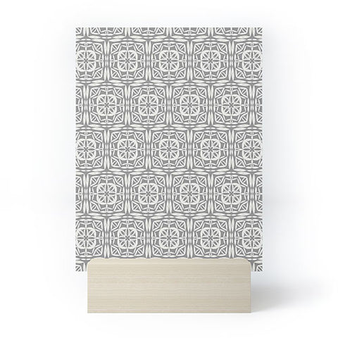 Pimlada Phuapradit Square lace Ivory grey Mini Art Print