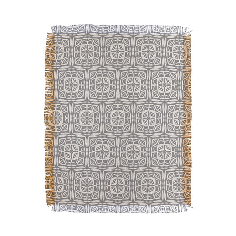 Pimlada Phuapradit Square lace Ivory grey Throw Blanket