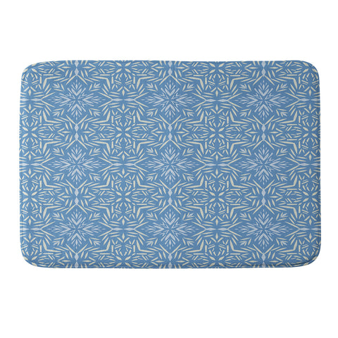 Pimlada Phuapradit Stella tiles blue Memory Foam Bath Mat