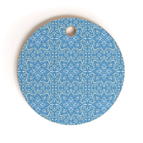 Pimlada Phuapradit Stella tiles blue Cutting Board Round