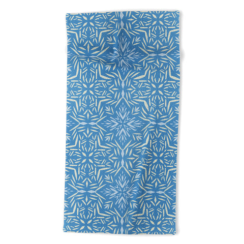 Pimlada Phuapradit Stella tiles blue Beach Towel