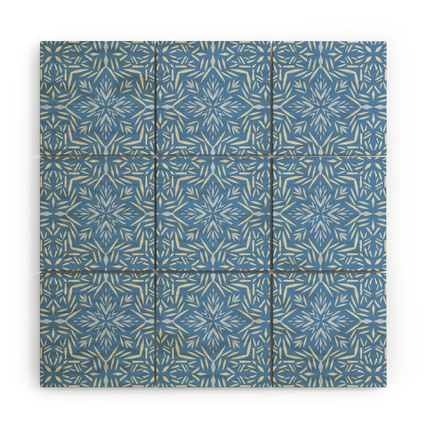Pimlada Phuapradit Stella tiles blue Wood Wall Mural