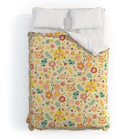 Pimlada Phuapradit Sunny Daisies Duvet Cover