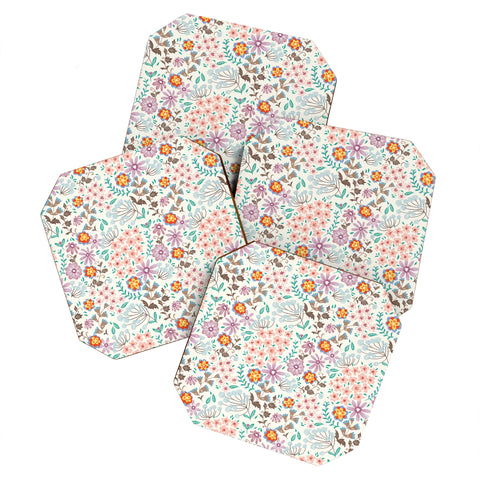 Pimlada Phuapradit Tiny Floral Pastel Coaster Set