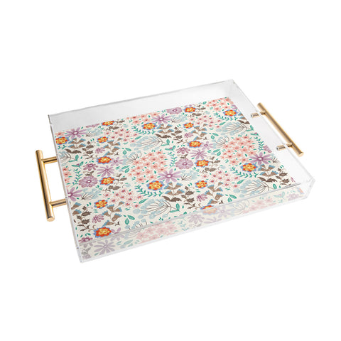 Pimlada Phuapradit Tiny Floral Pastel Acrylic Tray