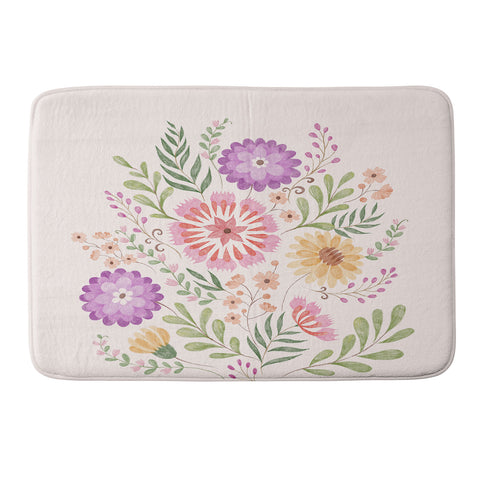 Pimlada Phuapradit Wild Bouquet 1 Memory Foam Bath Mat
