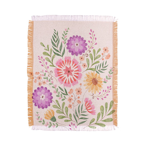 Pimlada Phuapradit Wild Bouquet 1 Throw Blanket