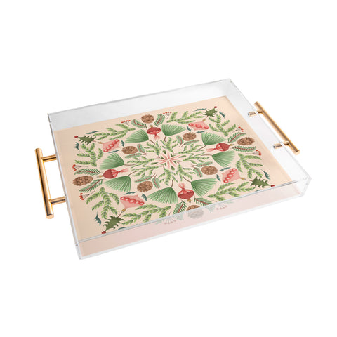 Pimlada Phuapradit Winter Foliage Baubles Acrylic Tray