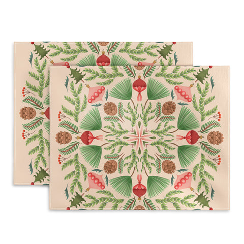 Pimlada Phuapradit Winter Foliage Baubles Placemat