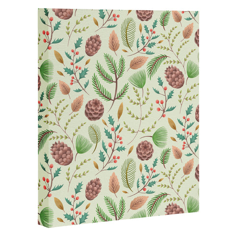 Pimlada Phuapradit Winter foliage pattern Art Canvas