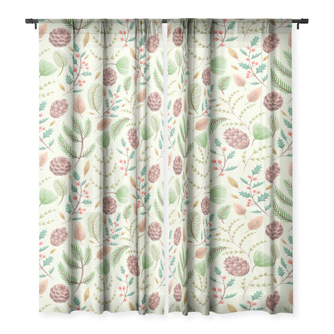Pimlada Phuapradit Winter foliage pattern Sheer Non Repeat