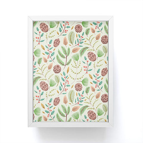 Pimlada Phuapradit Winter foliage pattern Framed Mini Art Print
