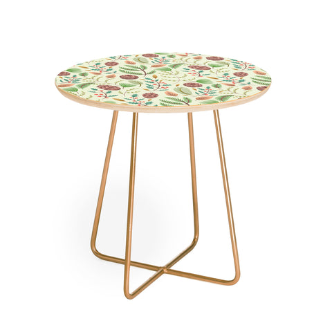 Pimlada Phuapradit Winter foliage pattern Round Side Table
