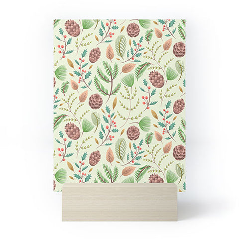 Pimlada Phuapradit Winter foliage pattern Mini Art Print