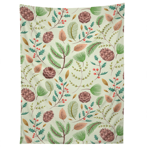 Pimlada Phuapradit Winter foliage pattern Tapestry