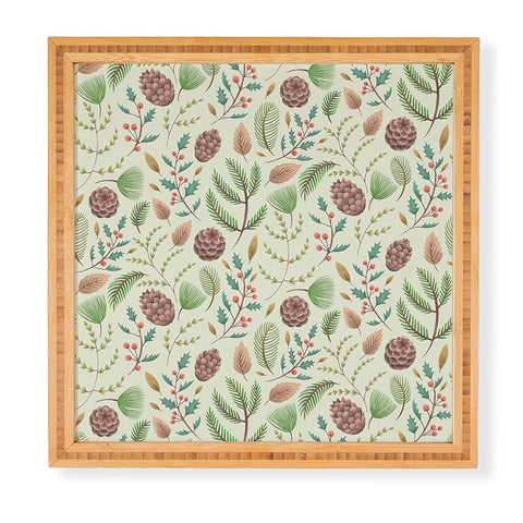 Pimlada Phuapradit Winter foliage pattern Framed Wall Art