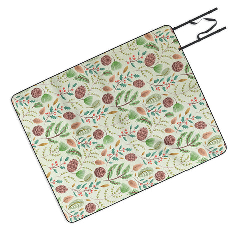 Pimlada Phuapradit Winter foliage pattern Picnic Blanket