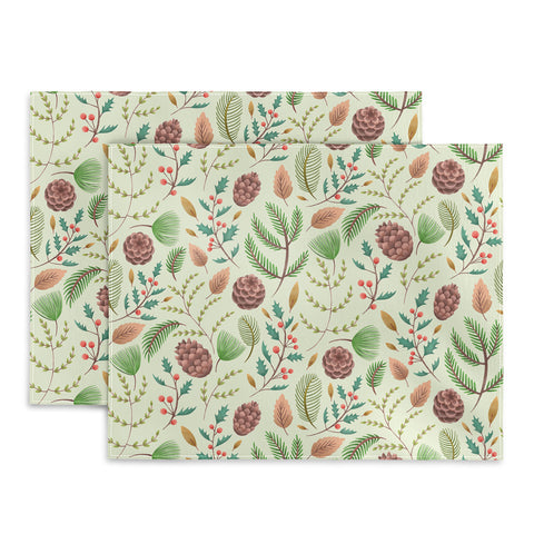 Pimlada Phuapradit Winter foliage pattern Placemat
