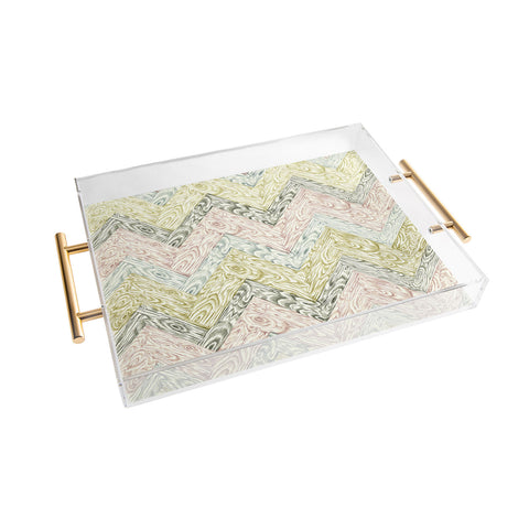 Pimlada Phuapradit Wood Grain Chevron Acrylic Tray