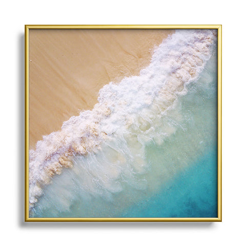 Pita Studios Dream Beach wave Square Metal Framed Art Print