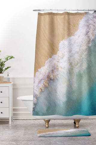 Pita Studios Dream Beach wave Shower Curtain And Mat