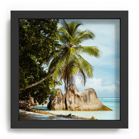 Pita Studios Palm tree bending over the sea Recessed Framing Square
