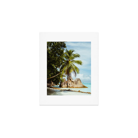 Pita Studios Palm tree bending over the sea Art Print