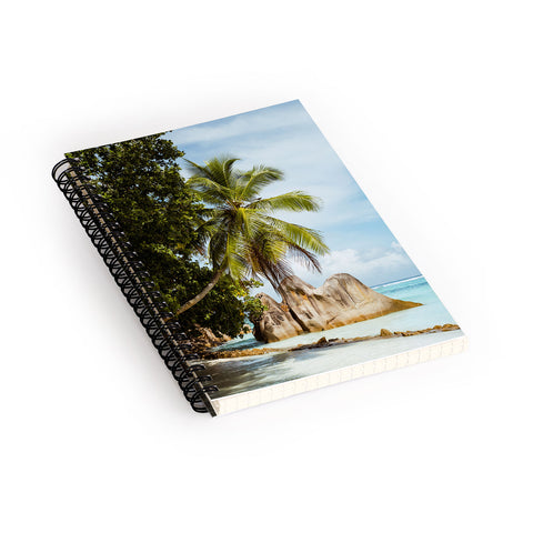 Pita Studios Palm tree bending over the sea Spiral Notebook