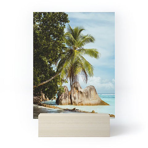Pita Studios Palm tree bending over the sea Mini Art Print