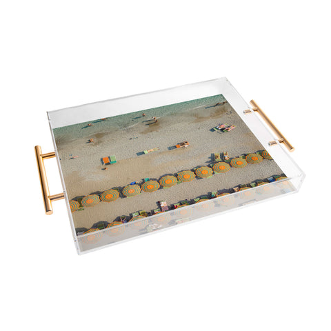 Pita Studios Retro colorful umbrellas Acrylic Tray