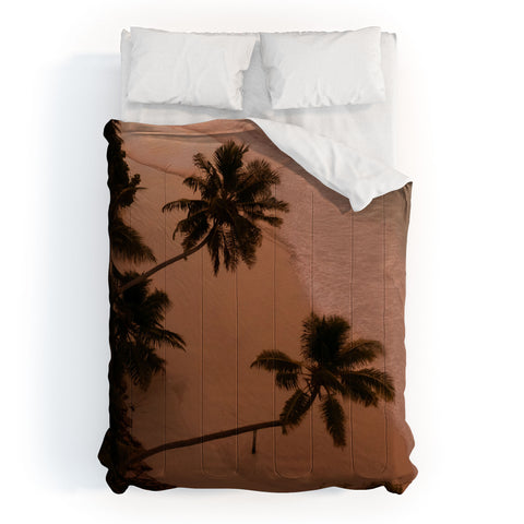 Pita Studios Seychelles Palm Sunset Comforter
