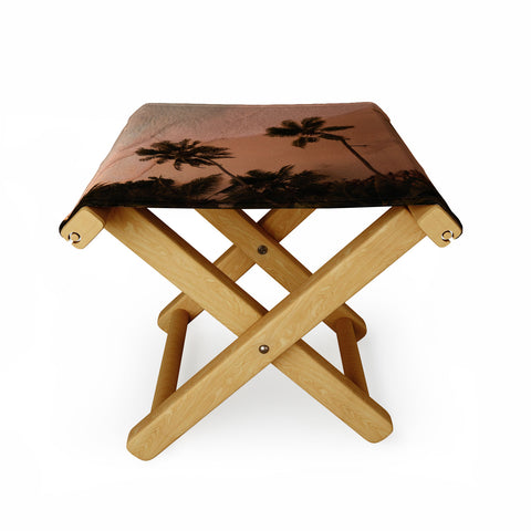 Pita Studios Seychelles Palm Sunset Folding Stool