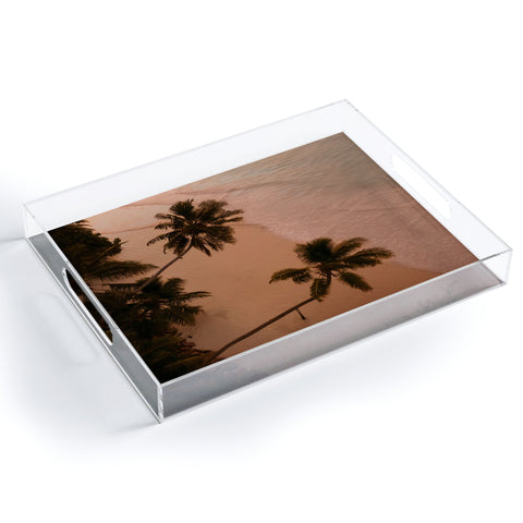 Pita Studios Seychelles Palm Sunset Acrylic Tray