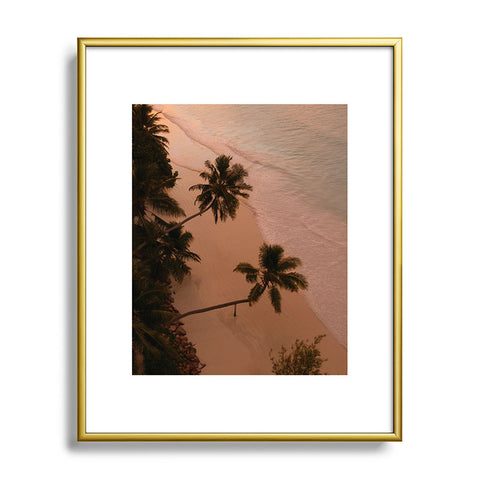 Pita Studios Seychelles Palm Sunset Metal Framed Art Print