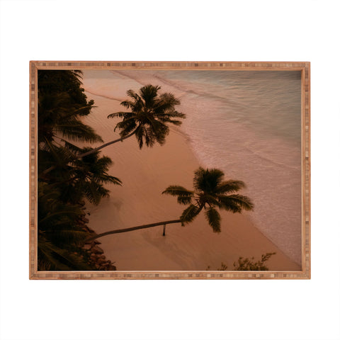 Pita Studios Seychelles Palm Sunset Rectangular Tray