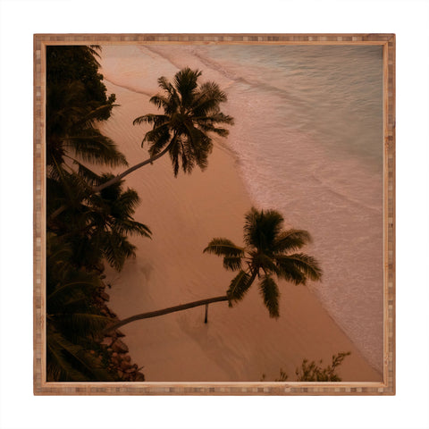 Pita Studios Seychelles Palm Sunset Square Tray
