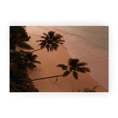Pita Studios Seychelles Palm Sunset Welcome Mat