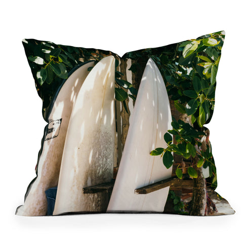 Pita Studios Surfboards Bali Throw Pillow