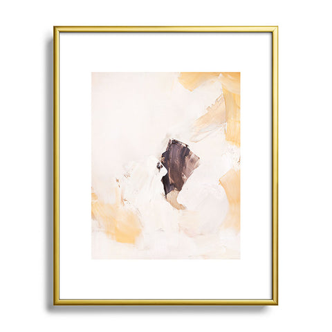 PrettyPainter Abstract Neutrals V1 Metal Framed Art Print
