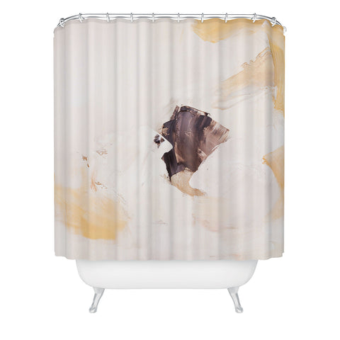 PrettyPainter Abstract Neutrals V1 Shower Curtain